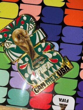 NWT FIFA CHOICE OF 1 World Cup Collectible Enamel Pin - Green, Gold, Red, White